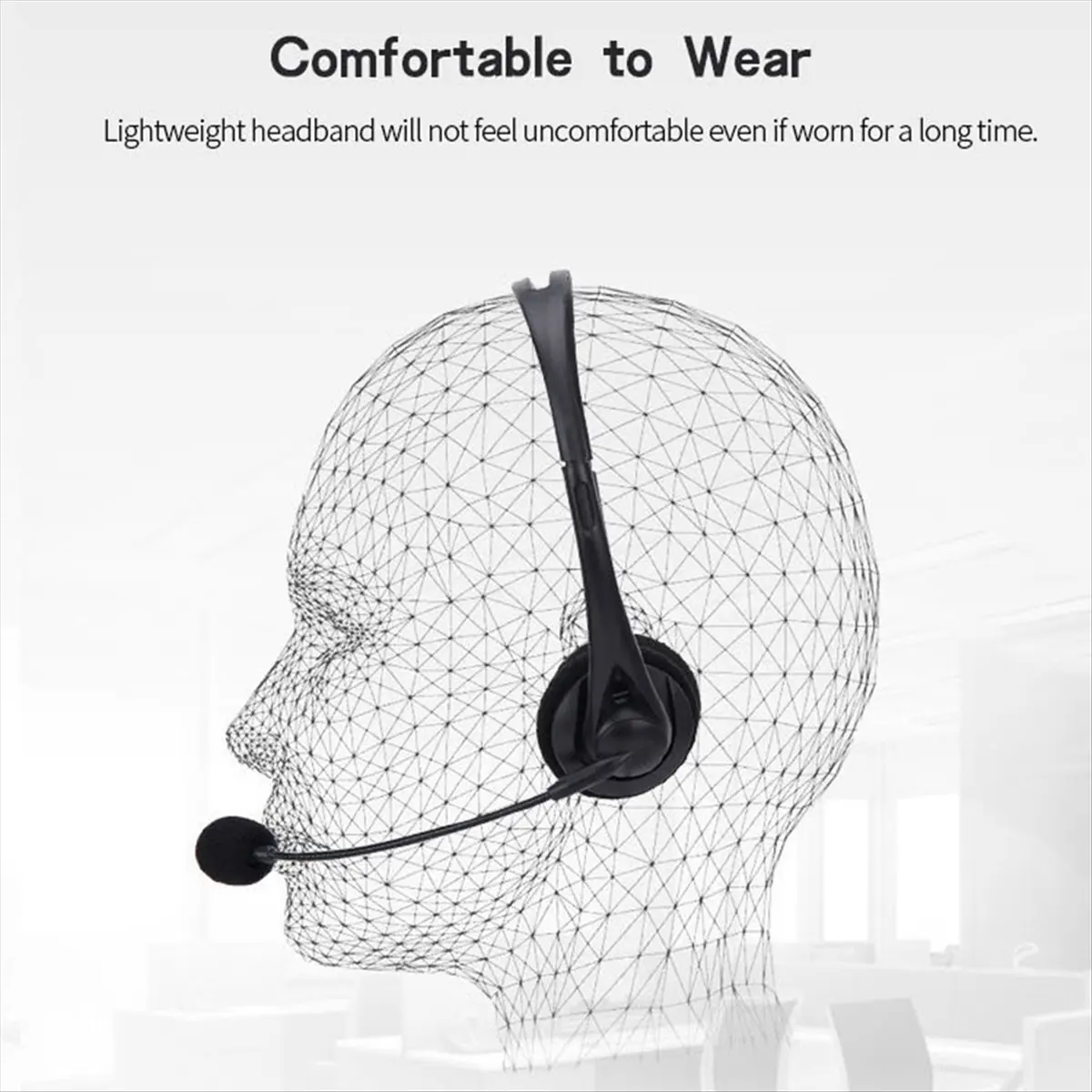 DIGITALBUY Headset Double Headset Exam Wired Headset Business Operator Special Computer Hearing Multi-Function Earphone,