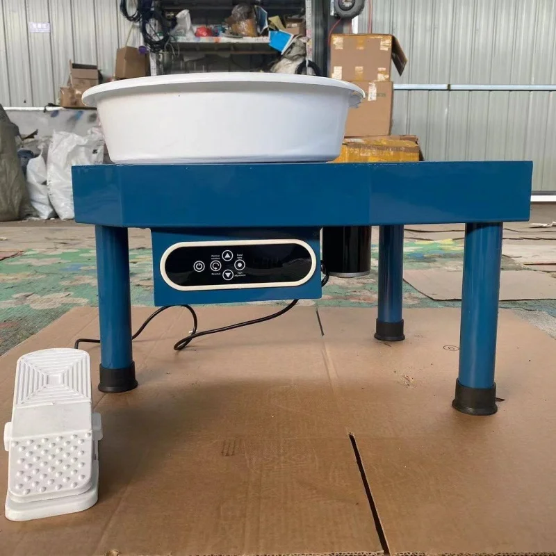 

Digital Control Electric Pottery Wheel Machine with Foot Pedal Detachable Water Basin for Home Art Studio Ceramic Clay Making