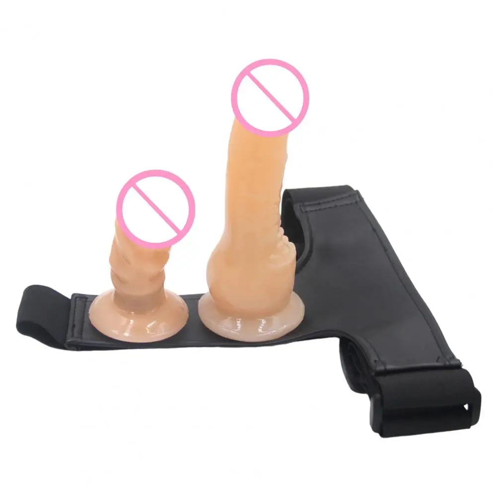 Women Dildo Toy Double Realistic Dildo Elastic Harness Belt Strap-on Imitated TPR Anal Massager Adult Sex Toys Adult Products