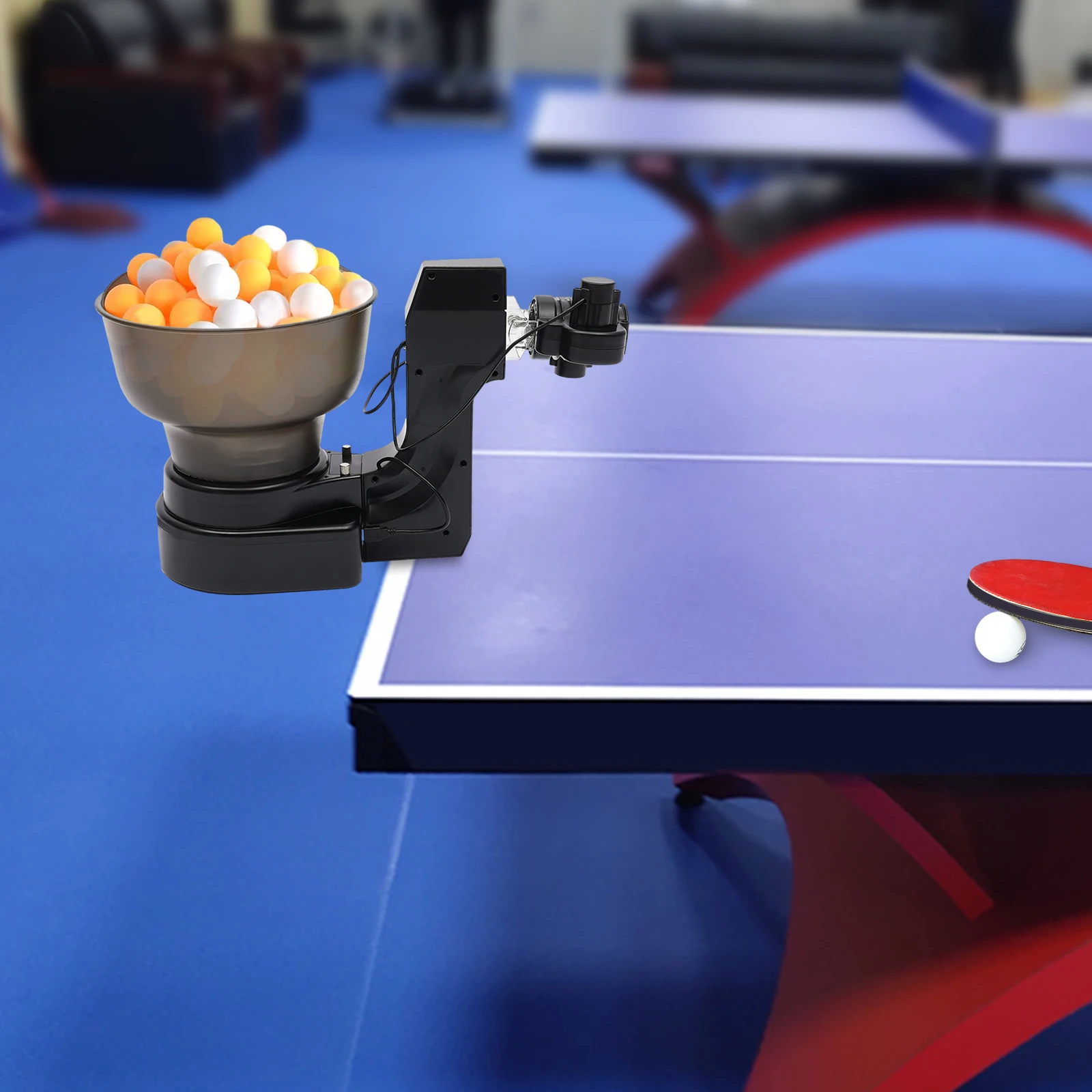 

Ping Pong Ball Professiona Exercise Training HP-07 Ping Pong/Table Tennis Robot Automatic Ball Machine 5 Level Adjustable