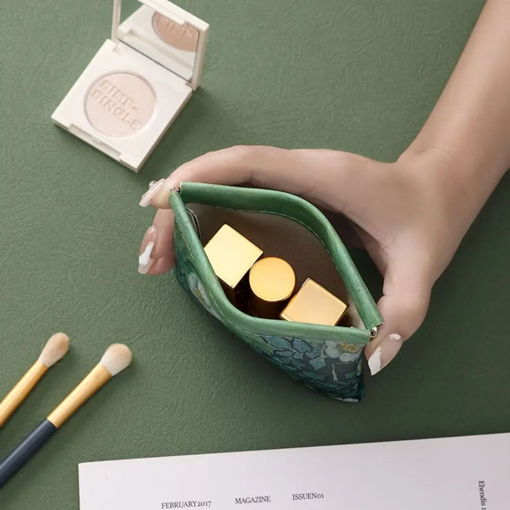 

Storage Bag Self-closing Small Item Bag Money Bags Coin Purse Leaf Spring Bag Lipstick Cosmetic Bag Women Change Storage Bag