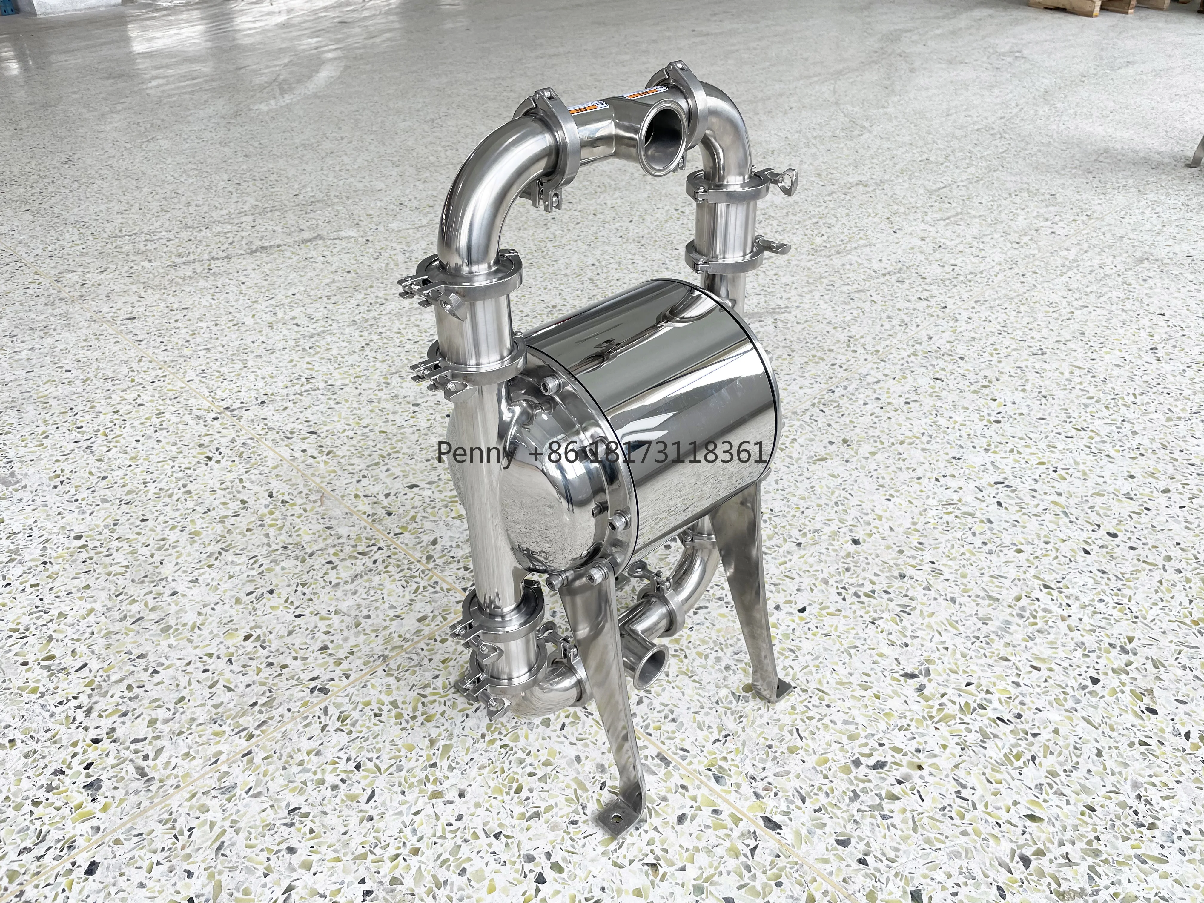 Food Grade Sanitary Pneumatic Diaphragm Pump QBW3-50PHFP Stainless Steel 304 316L Viscous Iquid Transfer Pump