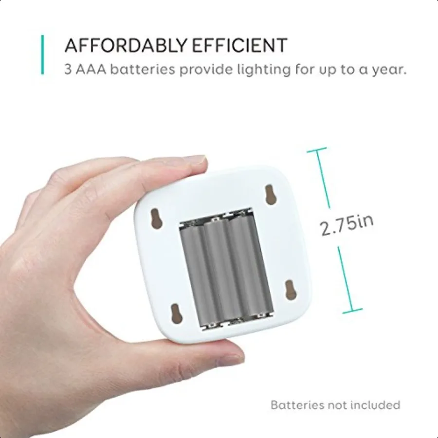 by Anker StickOn Night Light Warm White LED Motion Sensor Bedroom Bathroom Kitchen Hallway Stairs Energy Efficient Compact 3Pac