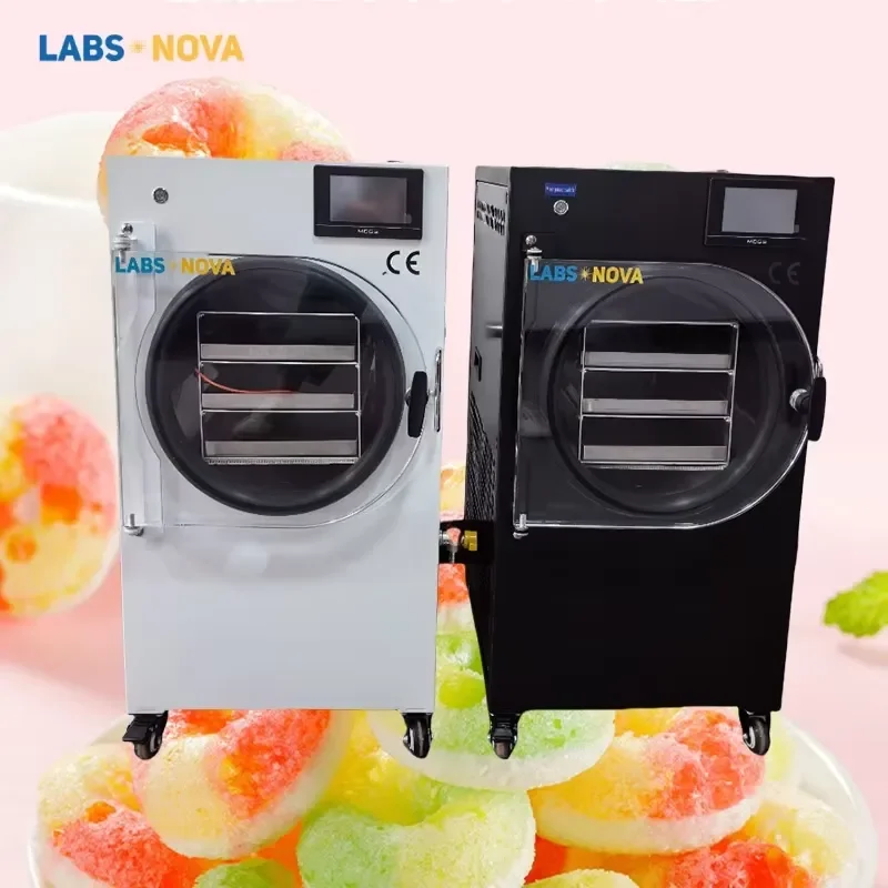 Black Stainless Steel Portable Vegetable Lyophilizer Freeze Dryer Machine for Home Food Fruit Meat Preservation Farm Drying