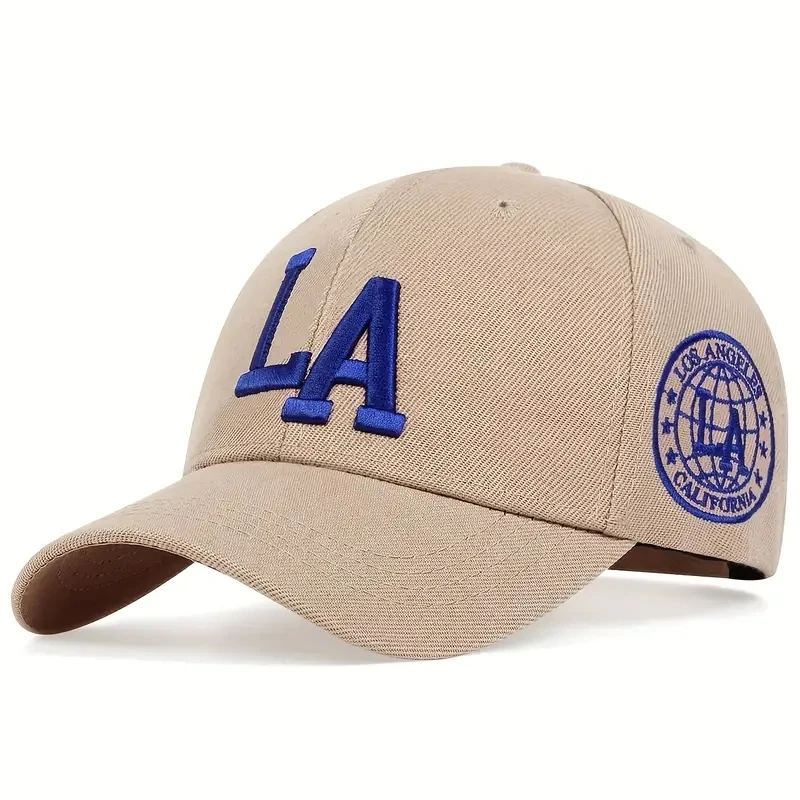 Unisex-Baseballmützen mit LA-Buchstaben-Stickerei, für Frühling und Herbst, für den Außenbereich, verstellbare Freizeithüte, Sonnenschutzhut, Sport-Golfmütze – Detail 8