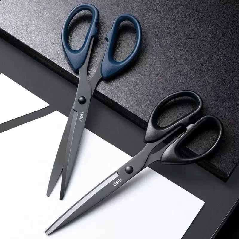 

Deli 6009s Black Scissors tijeras Stainless Steel Safety Exquisite Student Handmade Portable Art Office Learning Supplies