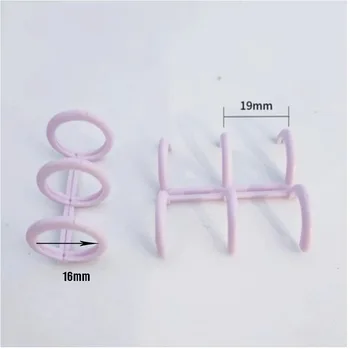 10pcs 19mm 플라스틱 3 링 바인더 제본 앞치마 조용한 책 B5-9 분리형 루스 리프 링 바인더 노트북 미니 바인더