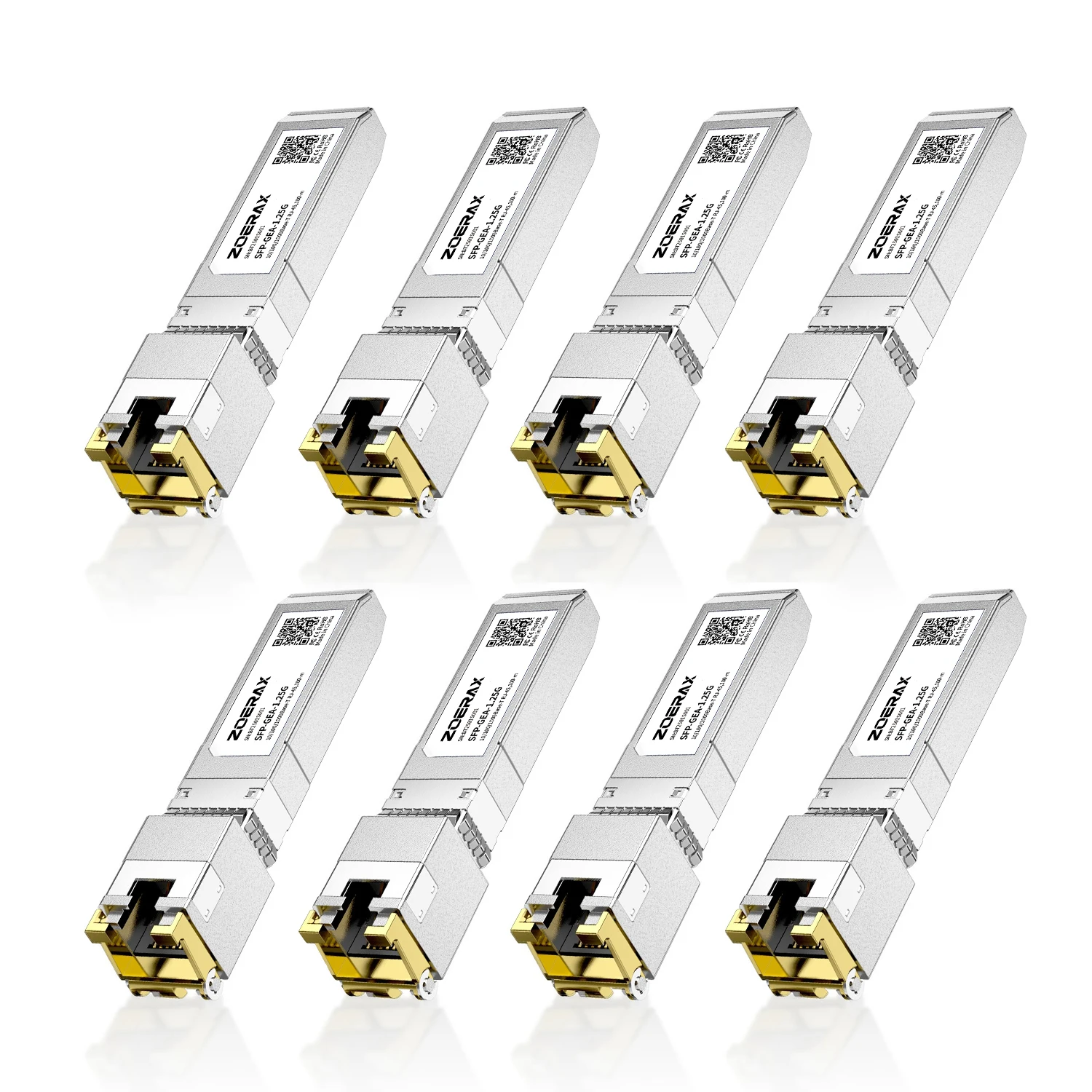 ZoeRax RJ45 SFP Transceiver-Modul 1.25/2.5/10G, unterstützt DDM, bis zu 100 m/30 m, Ethernet-Transceiver-Modul, kompatibel mit Cisco