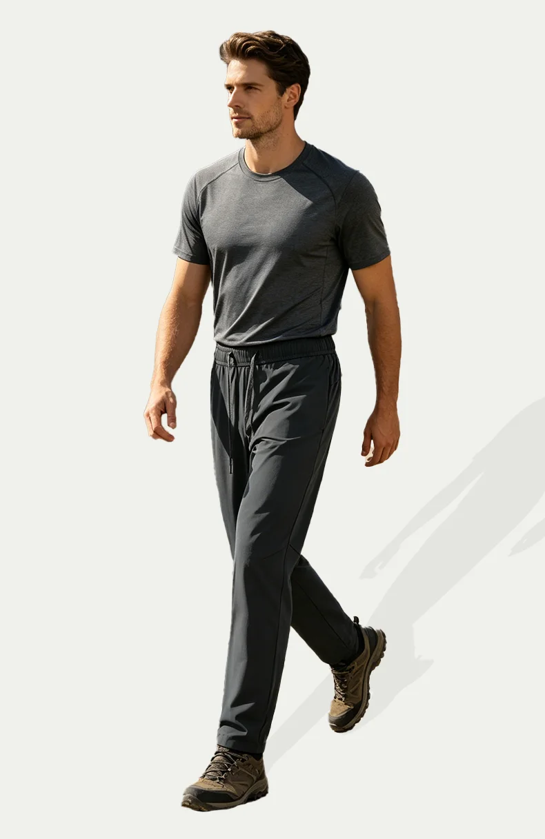 EUMERGX Wanderhose für Herren und Damen, Sommer-Trekking-Bergsteigerhose, wasserdichte Hose, Unisex, leicht, schnell trocknend, Baggy-Jogginghose – Detail 22