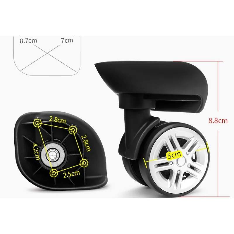 Swivel Suitcase Caster Wheel Silent Replacement Roller for Woodpecker Trolley Luggage Repair Accessory