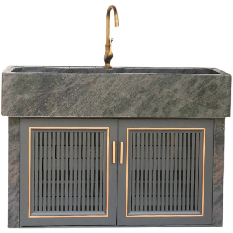 

Мраморная уличная раковина-бассейн для стирки белья, для балкона, двора, интегрированная, бытовая