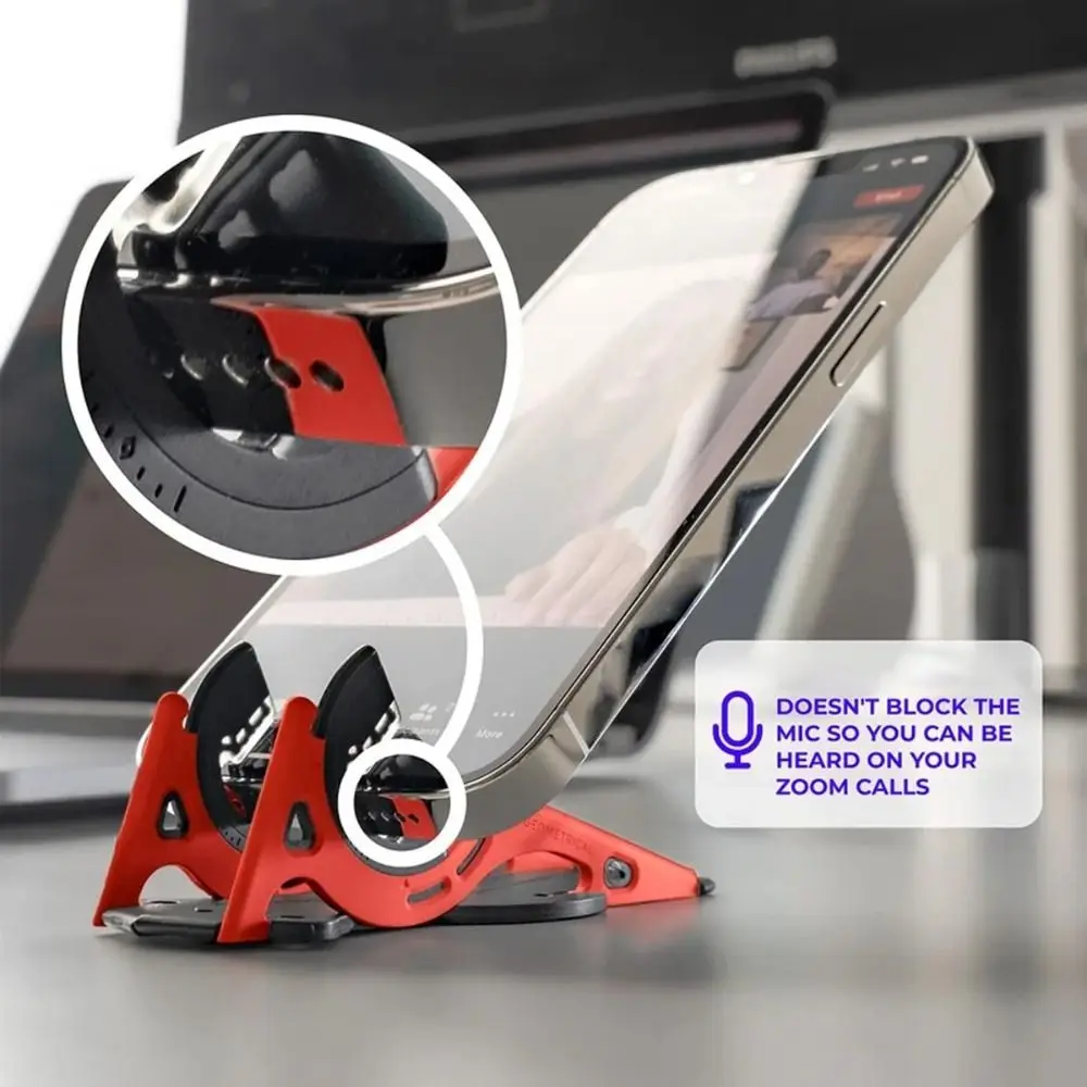 Dompet ponsel kartu portabel hitam, Aksesori Meja dapat dilepas dapat dilipat, kartu lipat, dudukan ponsel plastik