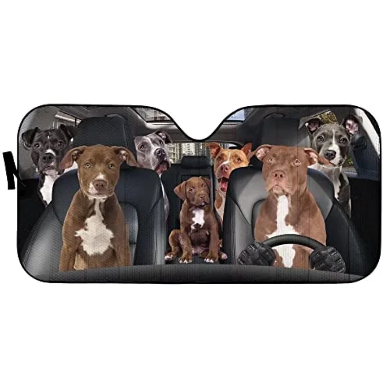 German Shorthaired Pointer Dog Driver Sun Shade Sun Shield Funny Animal Car Sunshade Reflector for Truck Seat Sunshade Pet Auto