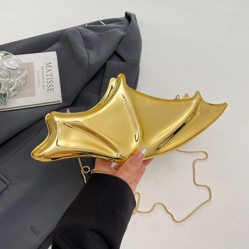 

Trend Clutch Bag Gold Silver Women Evening Party Bag irregular Design Acrylic Shoulder Crossbody Bags Small Purse Lipstick Bag