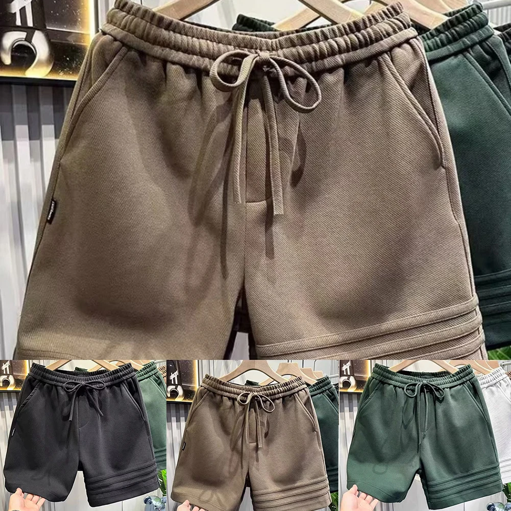 For Casual Events Fashion Casual Pants Five Point Sports Pants For Summer Vacations Solid Color Options Straight Fit Design