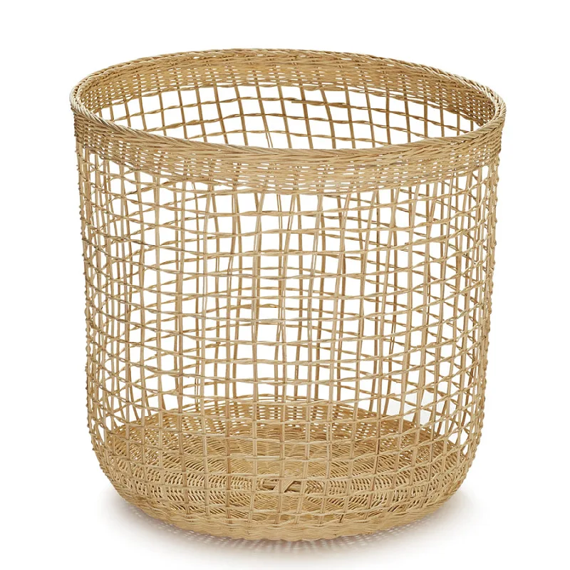 Household handmade rattan sundries basket, storage basket, round rattan woven dirty clothes basket