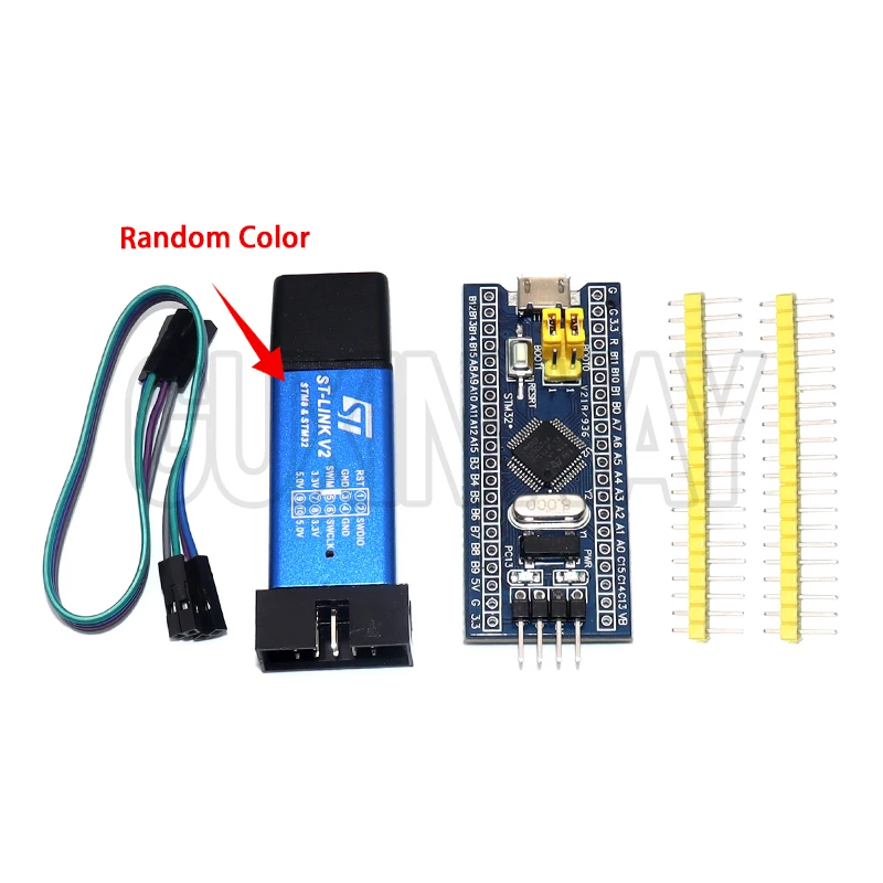 الأصلي ST-LINK V2 محاكي تنزيل المبرمج الأصلي STM32F103C8T6 STM32 الحد الأدنى لوحة تطوير النظام STM32F401 / 411