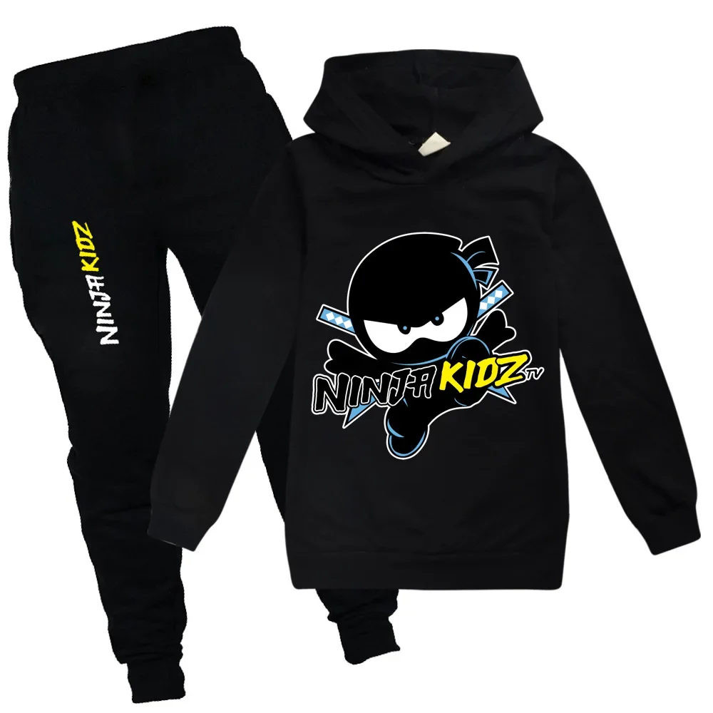 Ninja Boys Clothing Set Spring Autumn Fashion Hoodies Tracksuit NINJA KIDZ Hooded T-Shirt Suit Children Kid Girl Sweatshirt