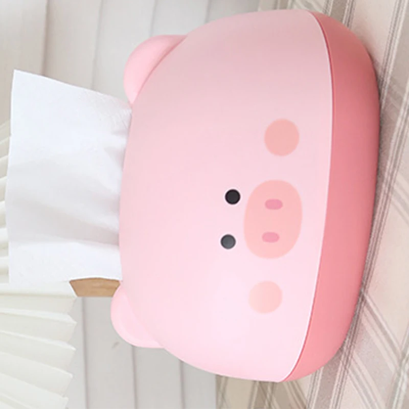 Car Napkin Holder Household Living Room Dining Room Creative Pig Storage Box Simple Storage Tissue Box