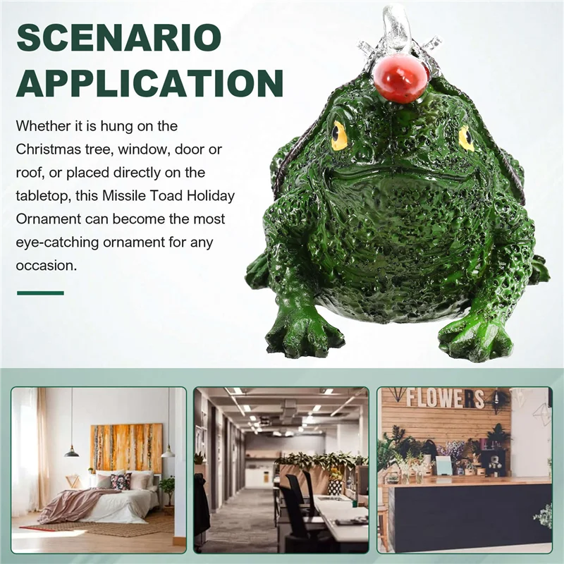 Holiday Decorations, Painted Missile Toads Prank Gifts Fun Holiday Decorations For Any Occasion-B91B