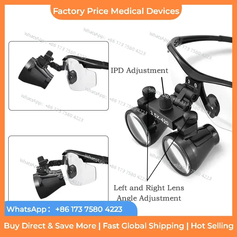 2026 Dentists Use Medical Loupes 2.5X 3.5X One-Way Screw Thread fastshipping