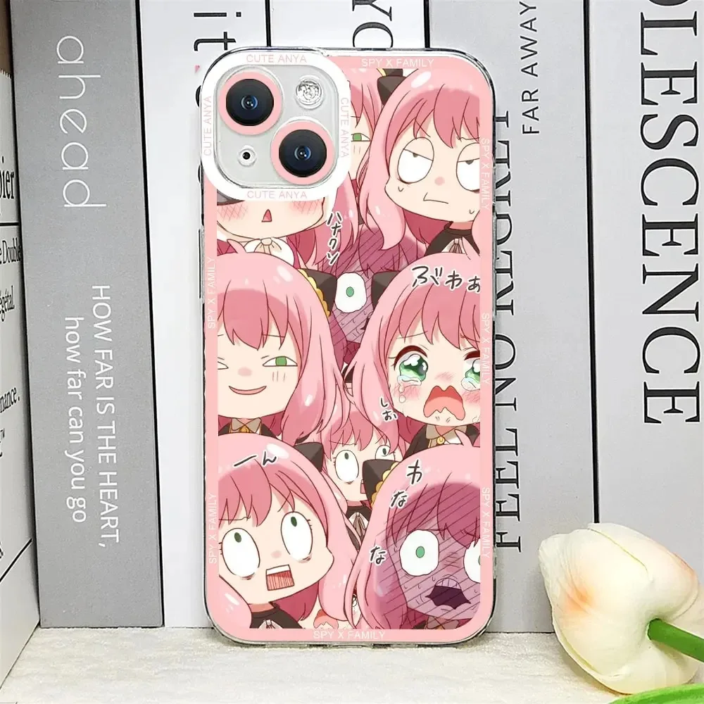 SPY X FAMILY Anime Phone Case For iPhone 11 12 13 14 15 16 Pro Max Plus Mini 7 8 SE X XS XR Clear Soft TPU Case Yor Anya