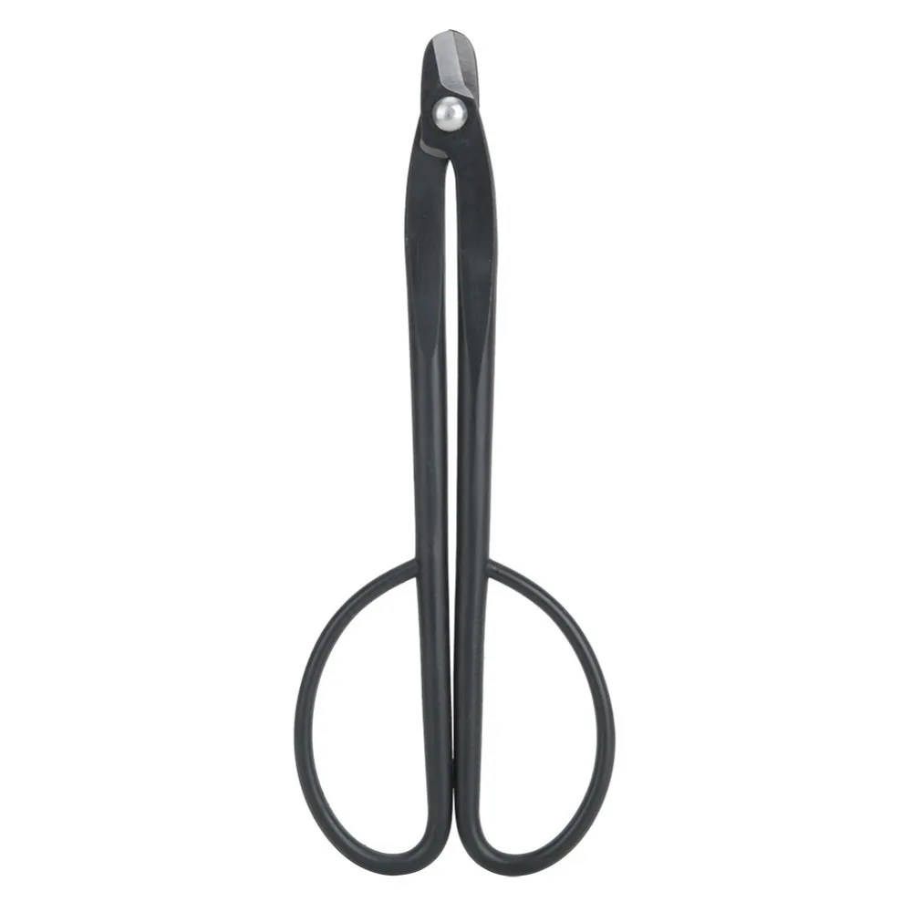 Durable Alloy Steel Pruning Shears Black Concave Edge Garden Shears Ergonomic Handle Round Edge Bonsai Scissors