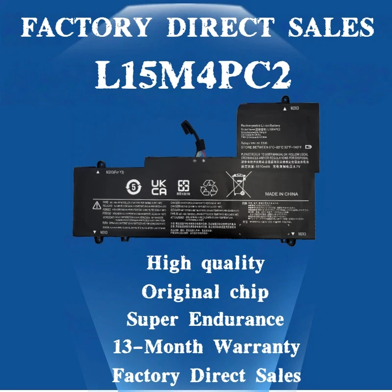

L15M4PC2 L15L4PC2 For Lenovo Laptop Battery YOGA 710-14ISK 710-14IKB 710-15ISK 710-15IKB 5B10K90778 5B10K90802 53WH
