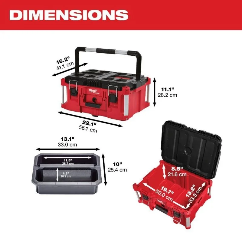 Milwaukee 48-22-8425 PACKOUT™ Large Tool Box Power Tool Accessories