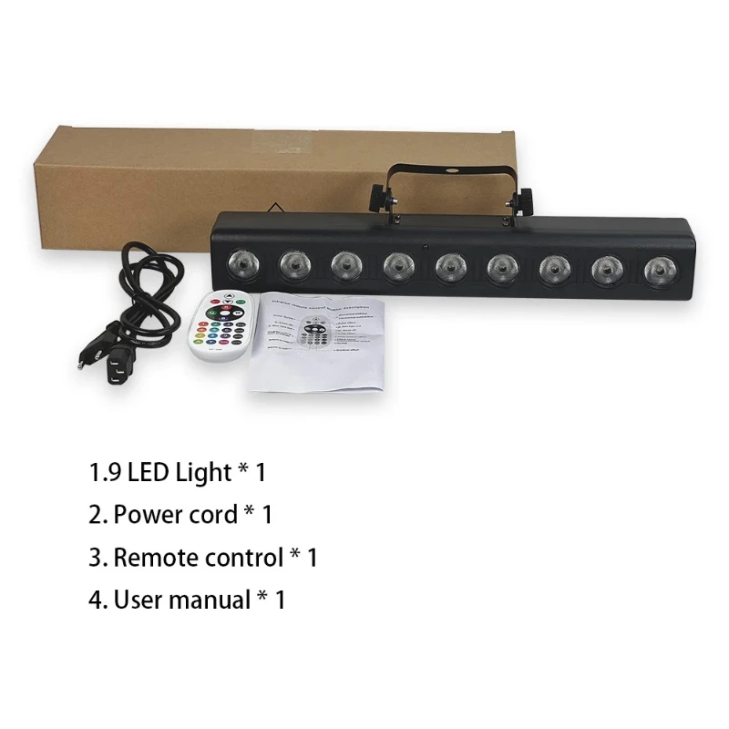 9 Led Rgbw 4in1 Dmx Wall Wash Lamp Dj Disco Party Stage Light Effect For Bar Holiday Weddings Halloween Decor Long Strips Led
