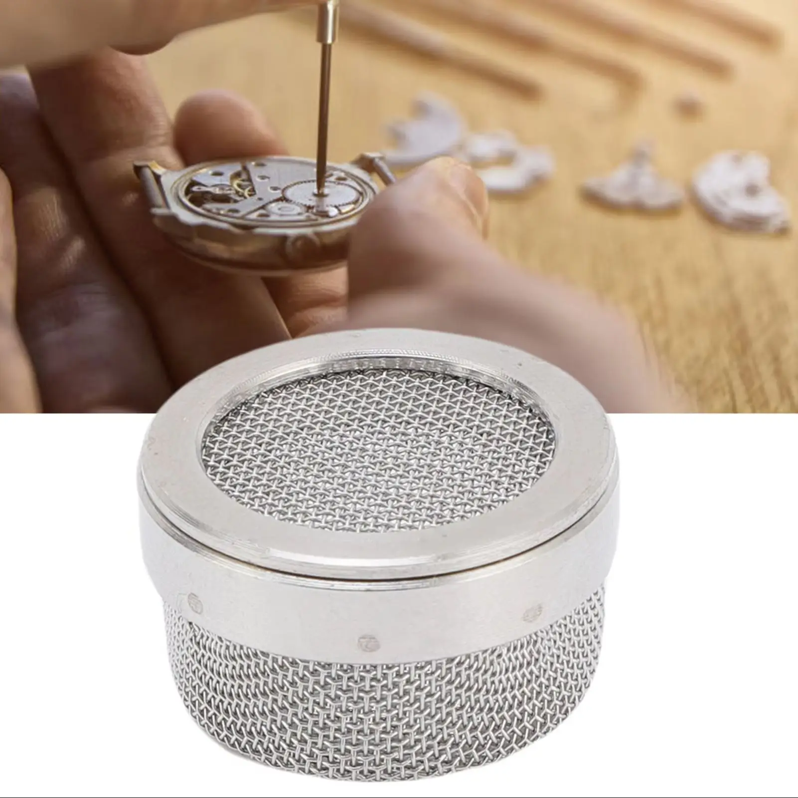 Stainless Steel Watch Parts Cleaner Basket Watch Repair tool Mesh Holder Basket for Jewelry Tiny Components