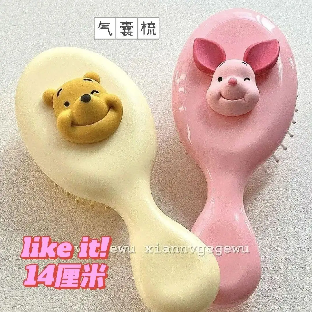 Disney Winnie The Pooh Portable Massage Comb Mini Piglet Pig Comb Cute Cartoon Party Anime Peripheral Child Gift