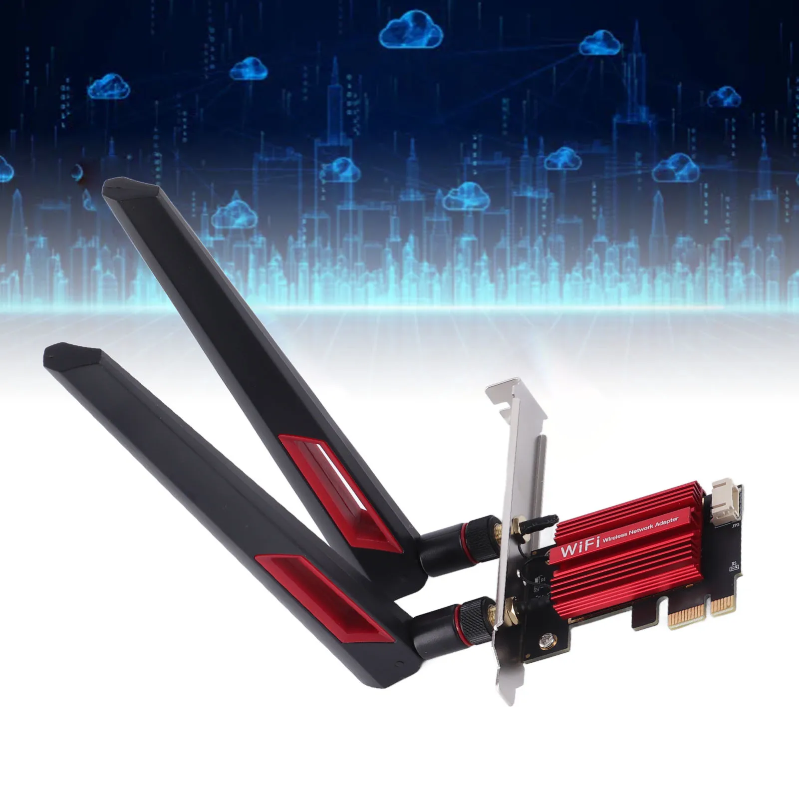 Dual Band WiFi Card PCIE Wifi Bluetooth Card 7260AC Pro  Stabilization Powerful Coverage with 2 10dBi Gain for Desktop PC