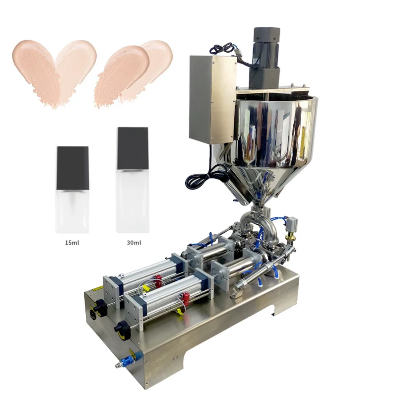 Honey Filling Machine Multi-functional Dual Head Paste Liquid Filling Machine Hopper With Heating Mxing