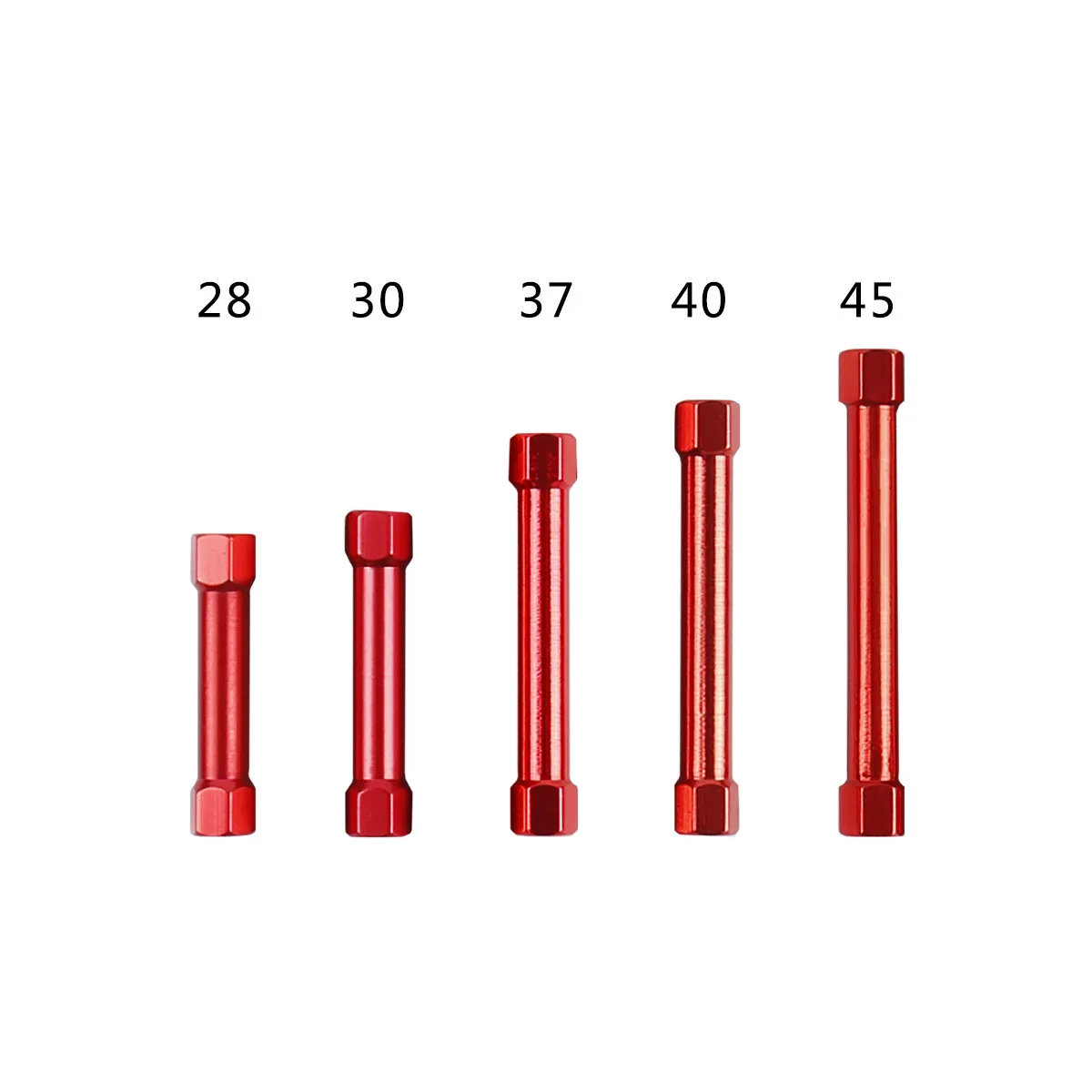 10Pcs M3 hexagonal aluminum column four-axis rack connecting column 28mm30mm37mm40mm45mm long, folding seat matching