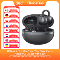 QCY Crossky C50 Open Ear Wireless Earbuds Bluetooth 6.0 Comfort Clip On Sports Earphone 4 Mic AI Clear Call Bass Boost Headphone