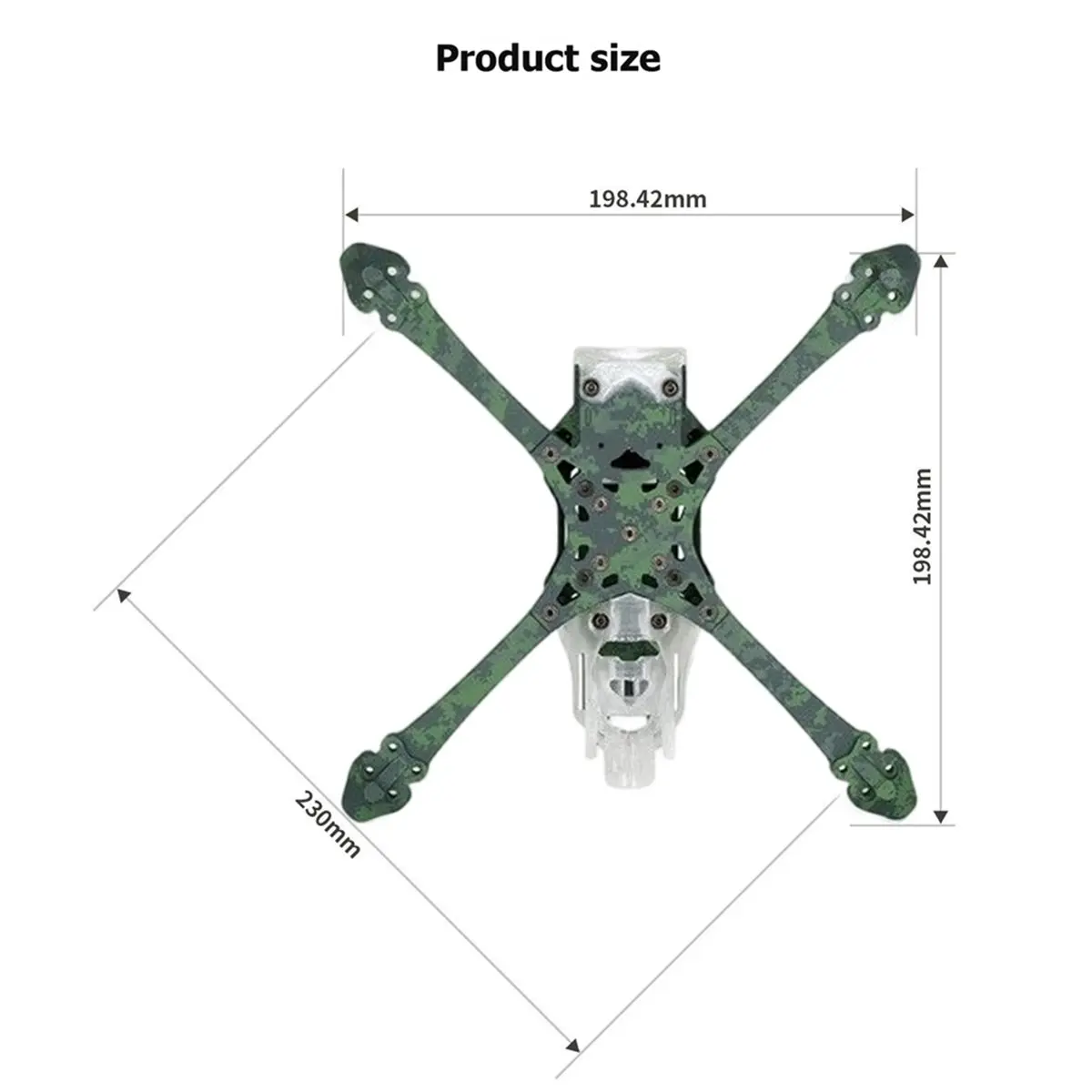 5 Frame Kit 230mm Wheelbase 7mm Arm 205g FPV Frame for RC FPV Drone Racing Freestyle