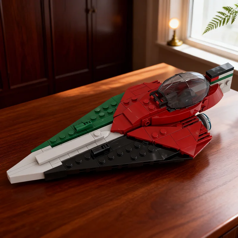 

204pcs MOC Palestine Flag Starfighter Star Battle Model Building Blocks Creative DIY Gift Display Decor Assemble Premium Adult