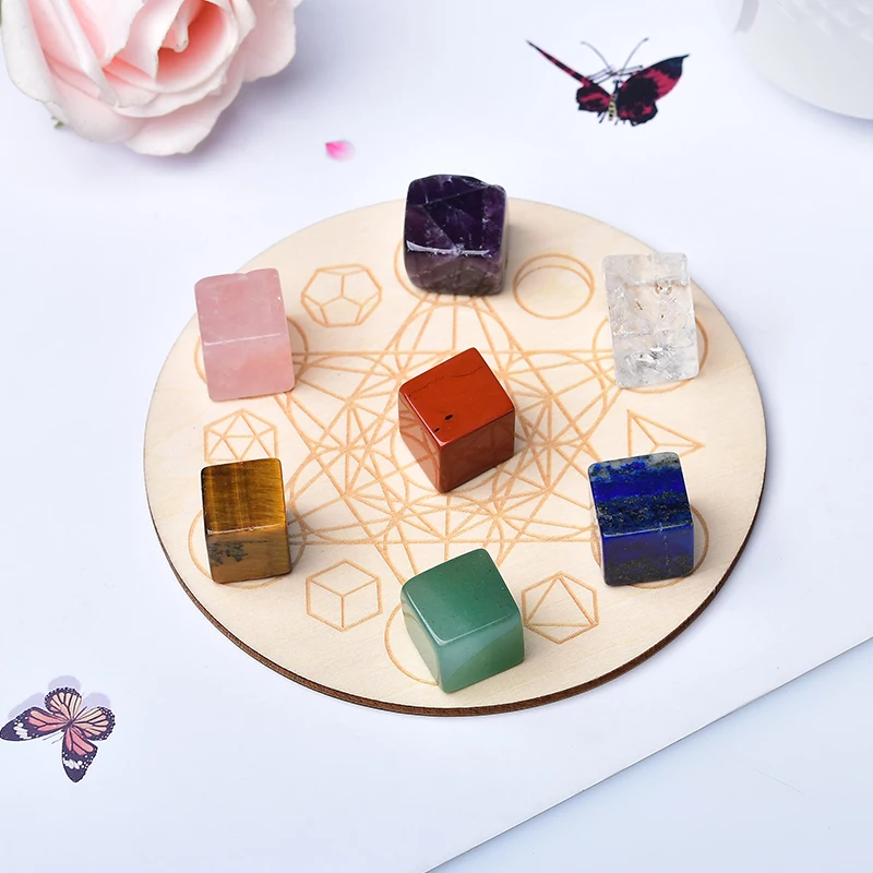 Natural Crystal Stone Crafts Ice Tartar Mold Cube Reiki Healing Quartz Home Decoration Collection Chakra Gift Whiskey Crushed