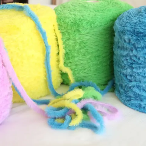 50g Kürk İpliği Vizon Kadife El Örgüsü Çubuk İğne Pamuk İpliği DIY Doldurulmuş Oyuncak Atkı Şapka Tavşan Yünü Peluş Bebek Tığ İşi İpliği