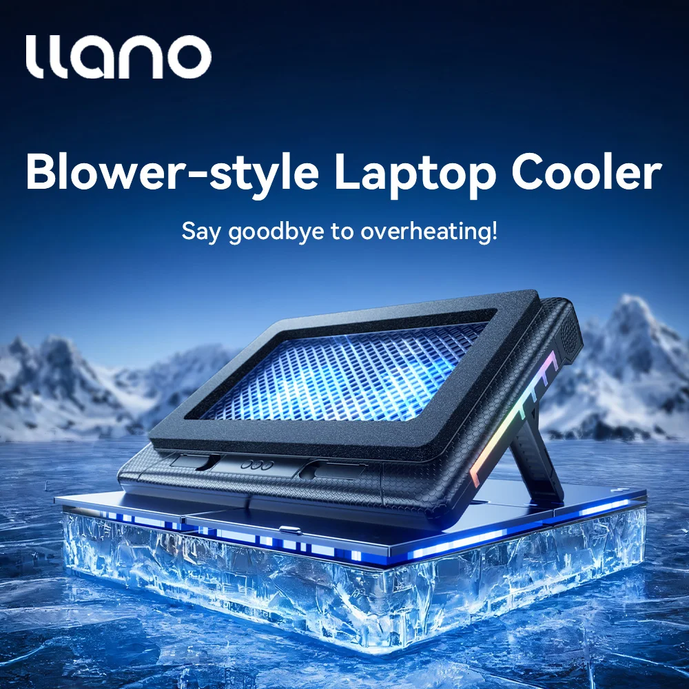 Llano V22 Laptop Cooler USB Charging with RGB Light for 13.3-17.3 inch Gaming Laptop Laptops 7-height Adjustable Laptop Cooling