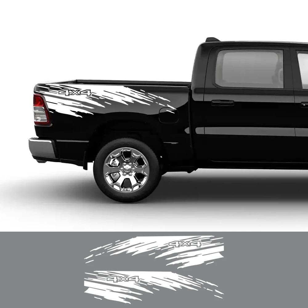 Pickup Bed Mudslinger Style Sticker For Ford F150 Toyota Hiliux Dodge RAM Isuzu Dmax GWM Cannon Car Splash Kit Truck Decor Decal