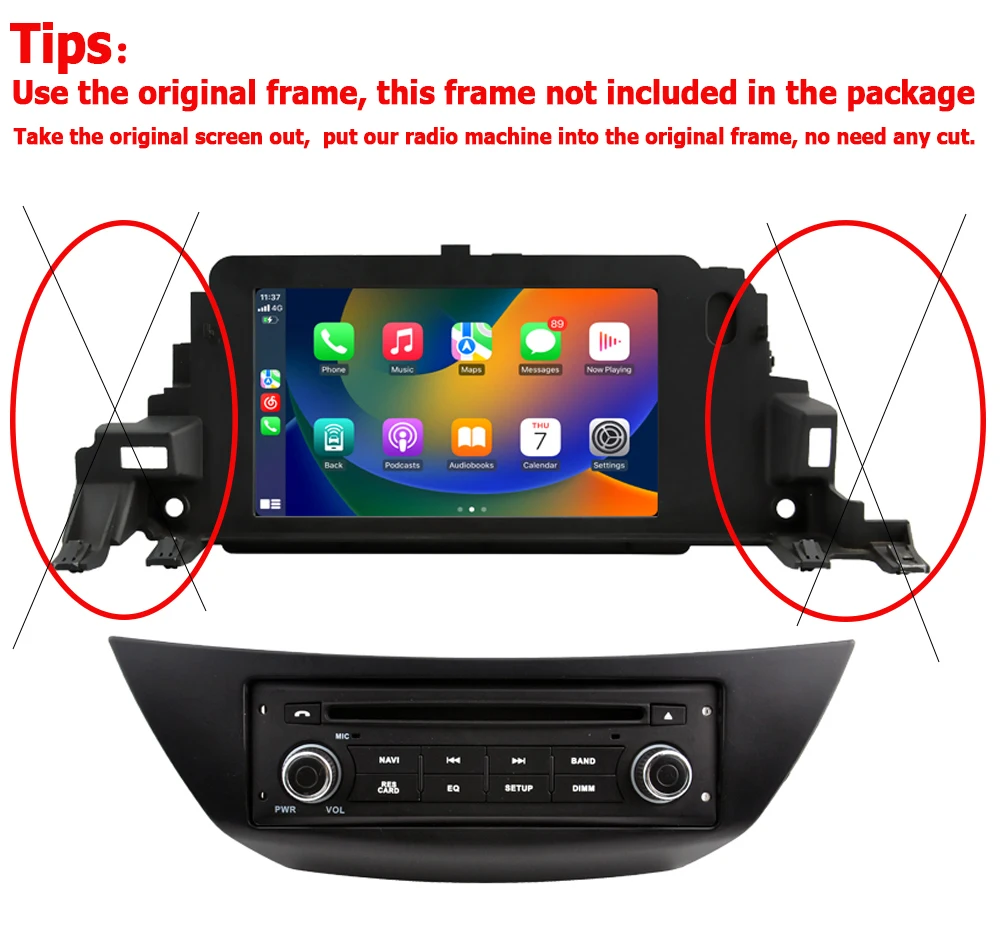 سيارة ستيريو مشغل وسائط متعددة لتحديد المواقع CarPlay 7 "لرينو لاغونا 3 Latitude 2011-2015 صالح LHD RHD OEM استخدام الإطار الأصلي لا قطع #2