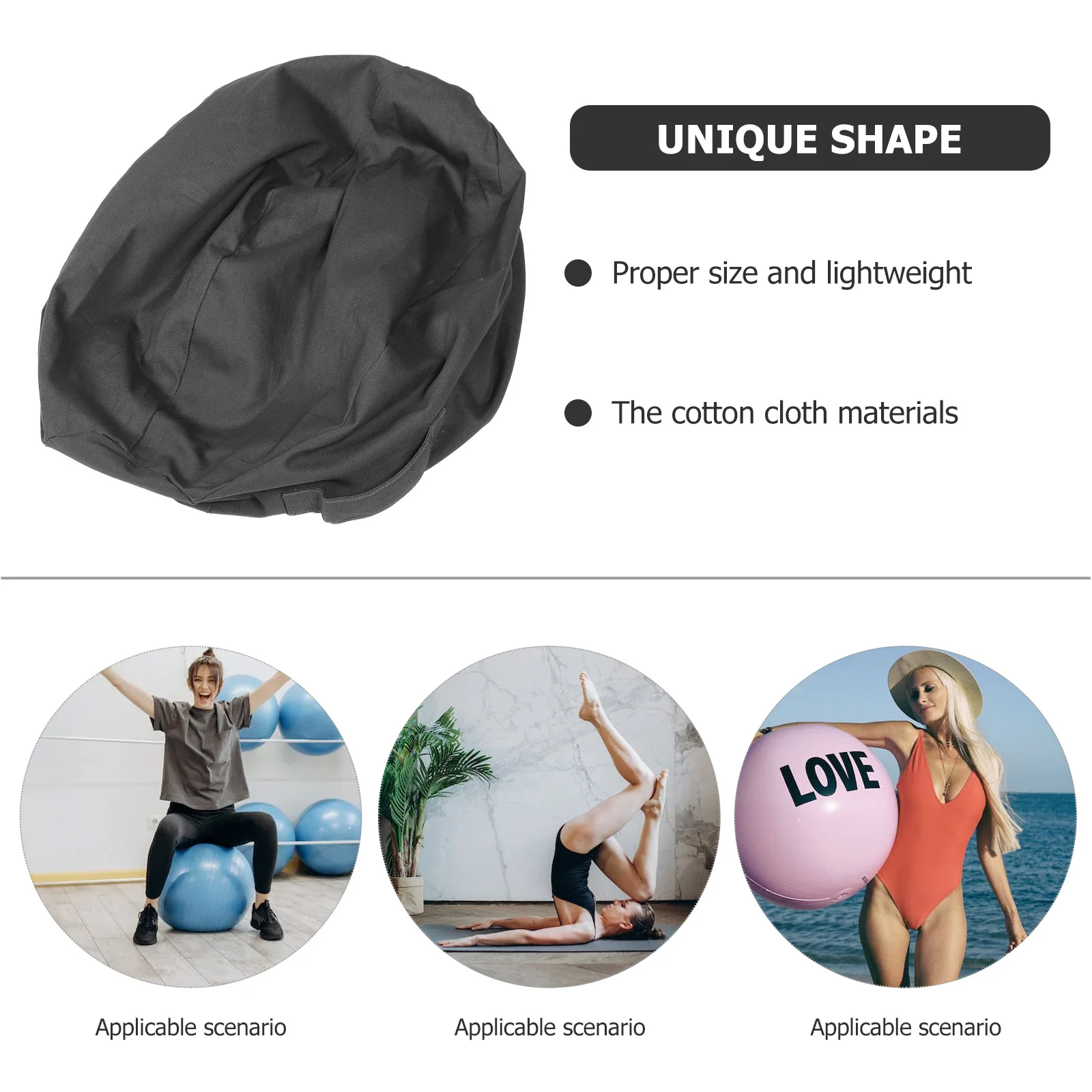 

Yoga Ball Cover Cotton Exercise Balls Protector Anti Slip Daily Use Workout Accessories Washable Reusable Household Item