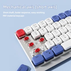 EWEADN MK68 Low Profile Switch Wireless Mechanical Keyboard, Aluminum Panel 60% Office Keyboard, Tri-Mode USB-C Portable Silent