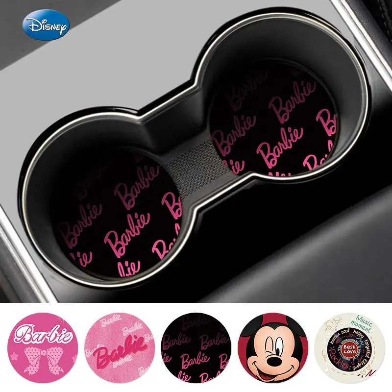 Disney Cute Mickey Mouse car coaster car creative water coaster car interior decoration non-slip storage mat universal