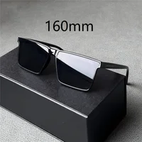 Vazrobe 160mm gafas de sol de gran tamaño para hombre gafas de sol polarizadas negras para hombre Unisex cara grande y gorda tamaño XXL