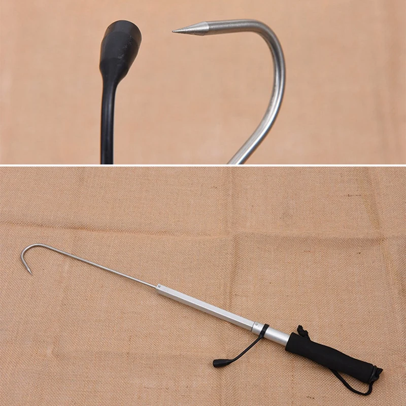 Hot AD-Retractable Stainless Steel Telescopic Sea Fishing Spear Hook Tackle Suitable For All Kinds Of Heavyweight Fish Active