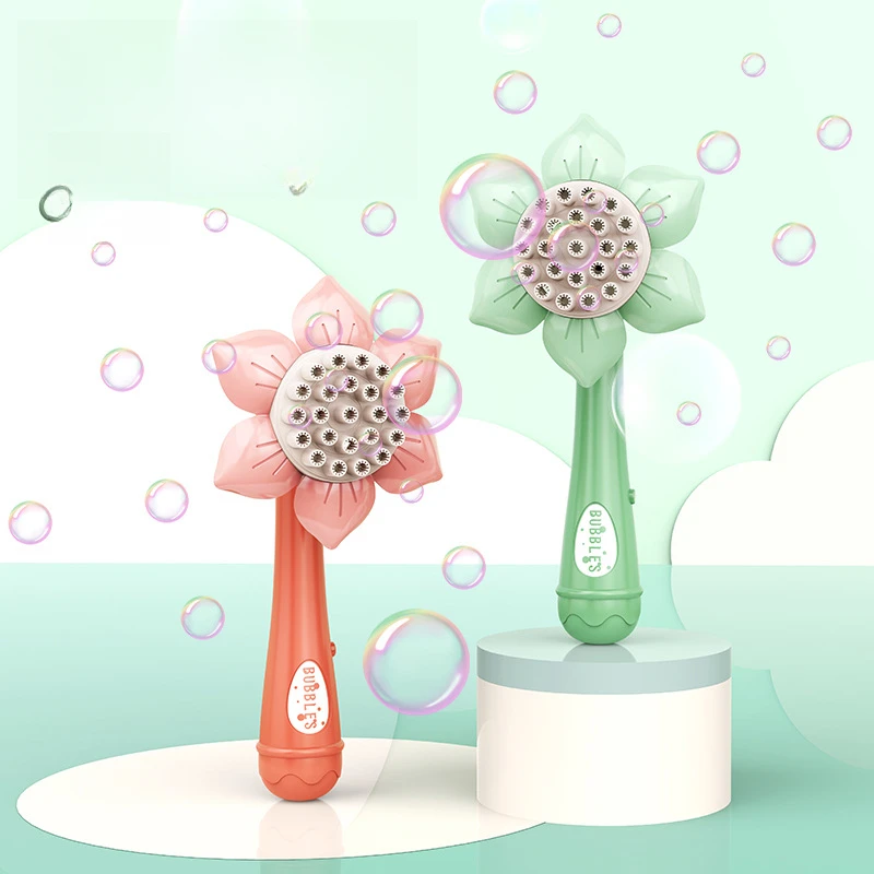 Girasole 23 fori Internet Celebrity Gatling Bubble Gun Completamente automatico Bancarella del mercato notturno Giocattoli per bambini Impatto durevole
