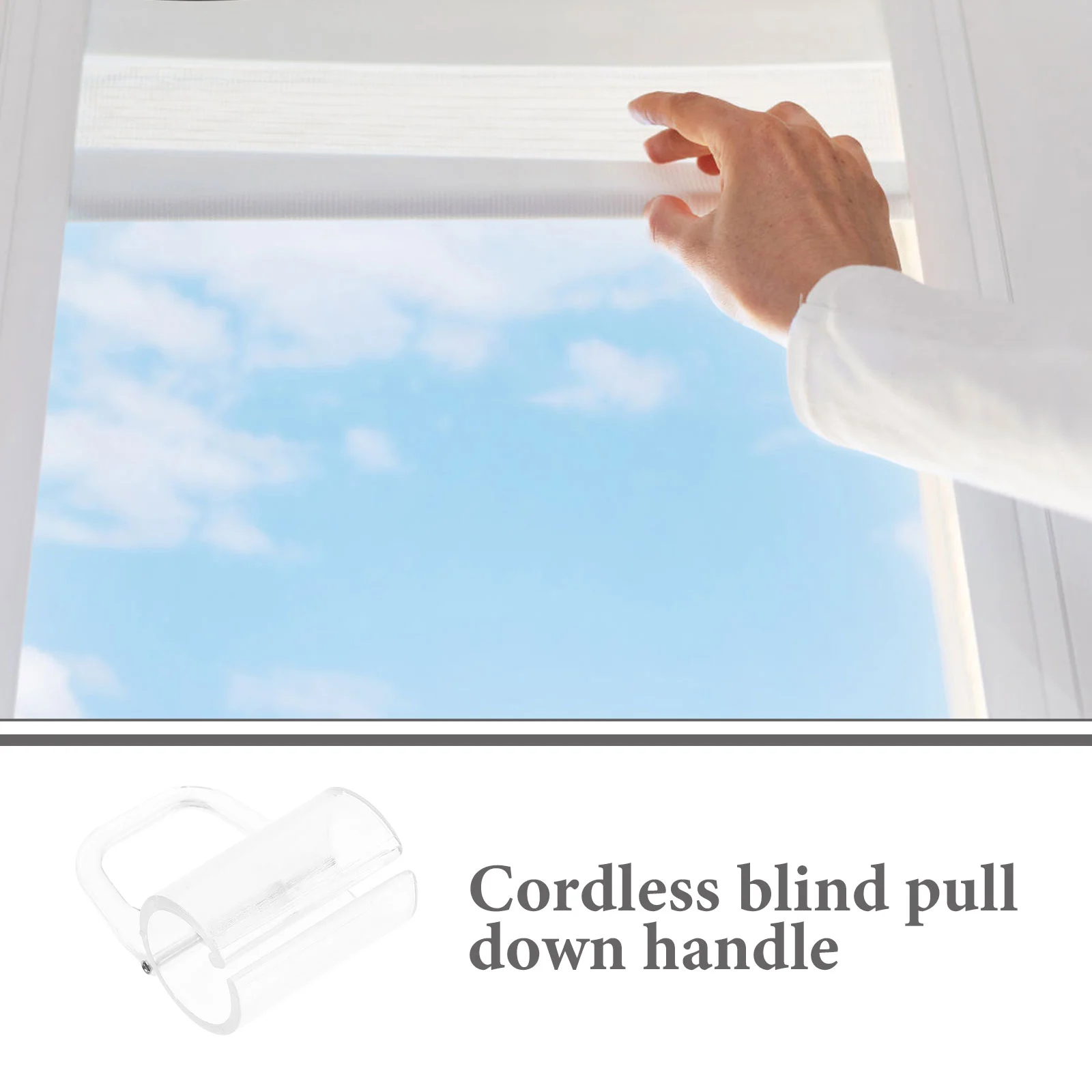 10 Pcs Cordless Blind Pull Down Handle for Roller Shades ABS Roller Shade Parts Easy Curtain Accessories